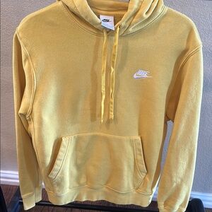 Nike Men's Yellow Hoodie Sweater